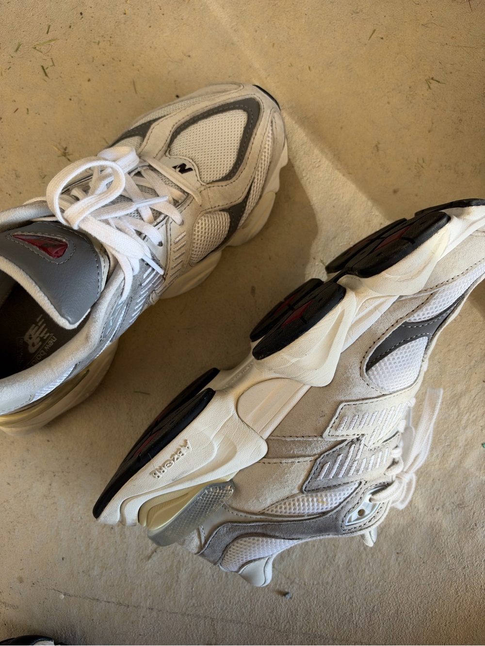 New Balance 9060s White and Gray - Picture 3 of 5